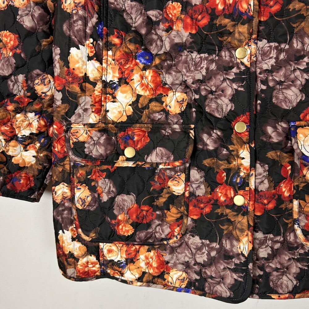 Cynthia Rowley Quilted Jacket Floral Snap Front Boho Classic Size 1X Women's - Picture 3 of 5
